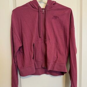 Nike zip up cropped hoodie